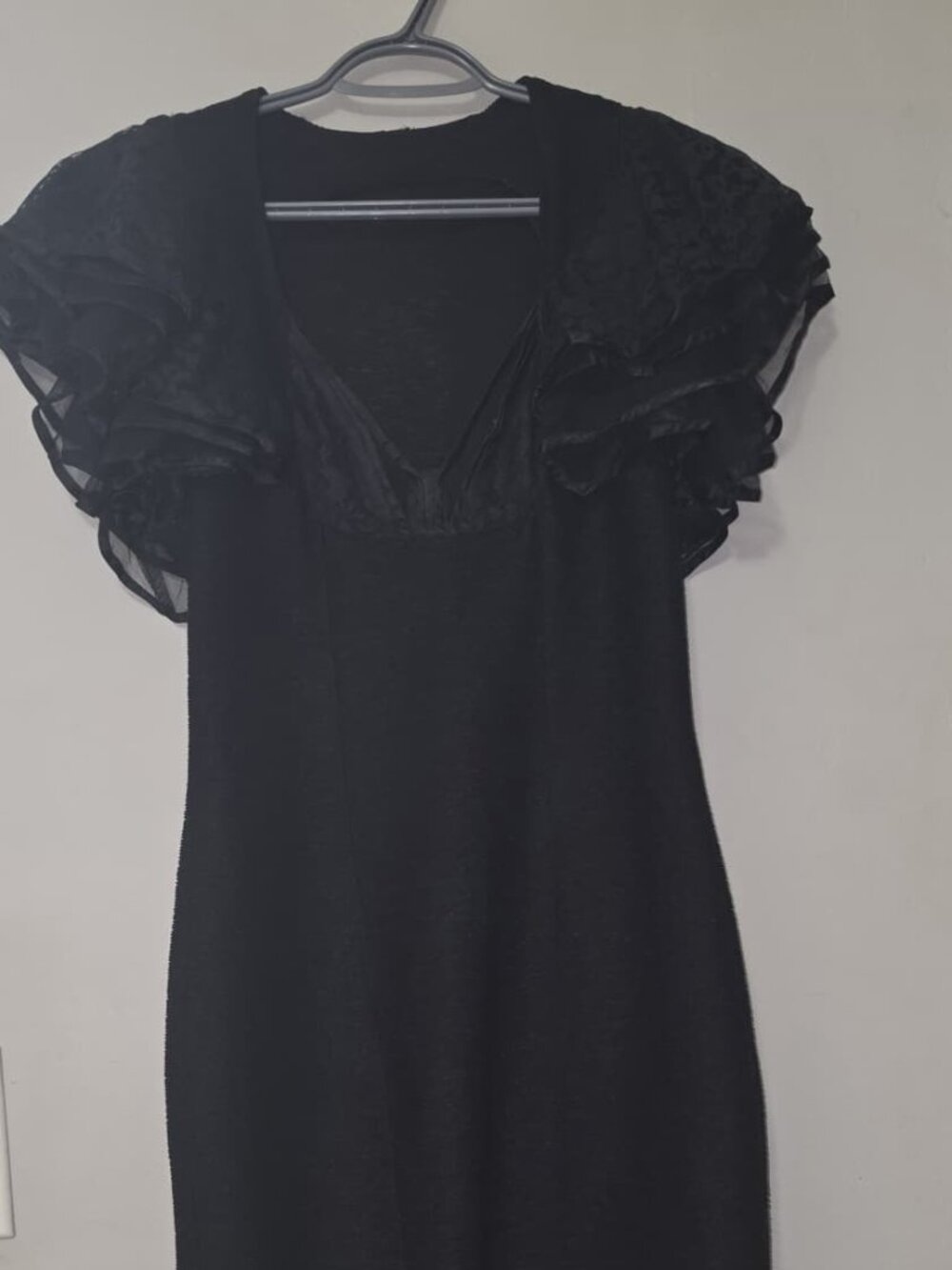 Black Knit Cocktail Sheath Dress